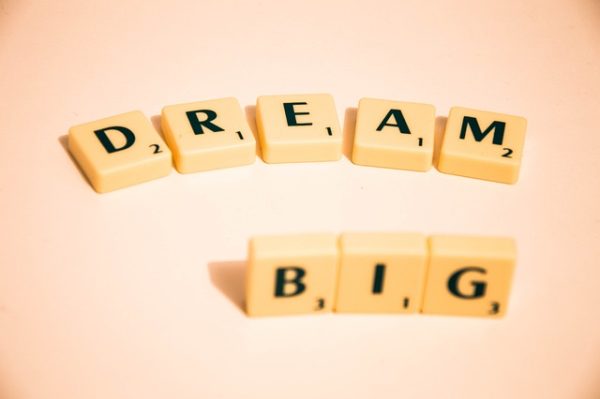 Dream Big Text Scrabble | Oberfeld Coaching in Rockville, MD